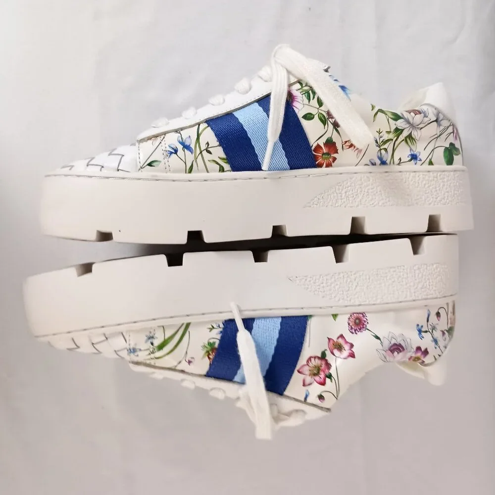 Johnny Was Downtown Fiska Multicolor Leather Sneakers Women 7 Authentic $268 - Picture 8 of 11